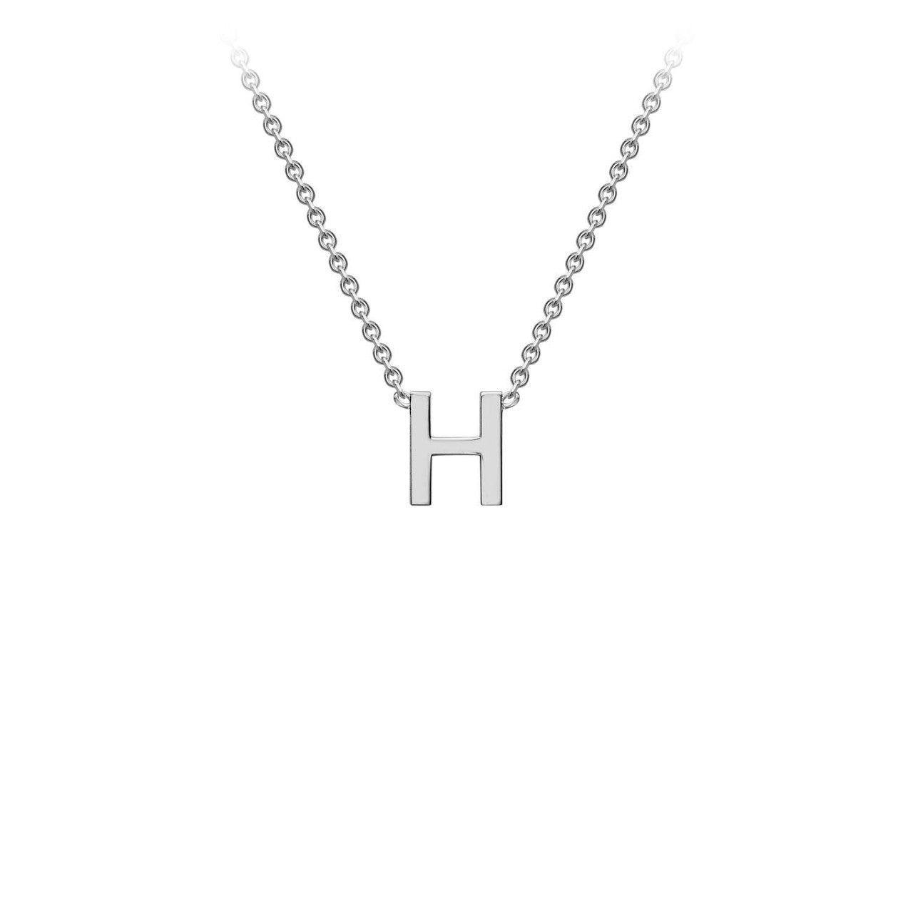 Ice Jewellery 9K White Gold 'H' Initial Adjustable Letter Necklace 38/43cm - 5.19.0157 | Ice Jewellery Australia