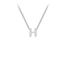 Ice Jewellery 9K White Gold 'H' Initial Adjustable Letter Necklace 38/43cm - 5.19.0157 | Ice Jewellery Australia