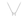 Ice Jewellery 9K White Gold 'M' Initial Adjustable Letter Necklace 38/43cm - 5.19.0162 | Ice Jewellery Australia