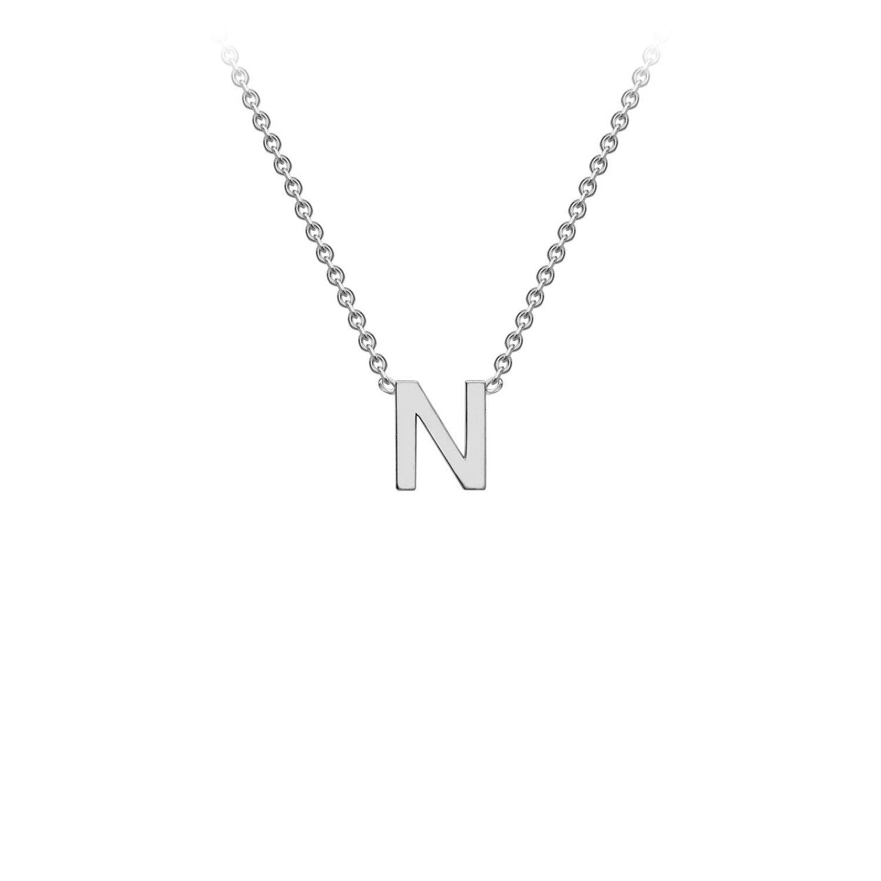 Ice Jewellery 9K White Gold 'N' Initial Adjustable Letter Necklace 38/43cm - 5.19.0163 | Ice Jewellery Australia