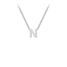 Ice Jewellery 9K White Gold 'N' Initial Adjustable Letter Necklace 38/43cm - 5.19.0163 | Ice Jewellery Australia
