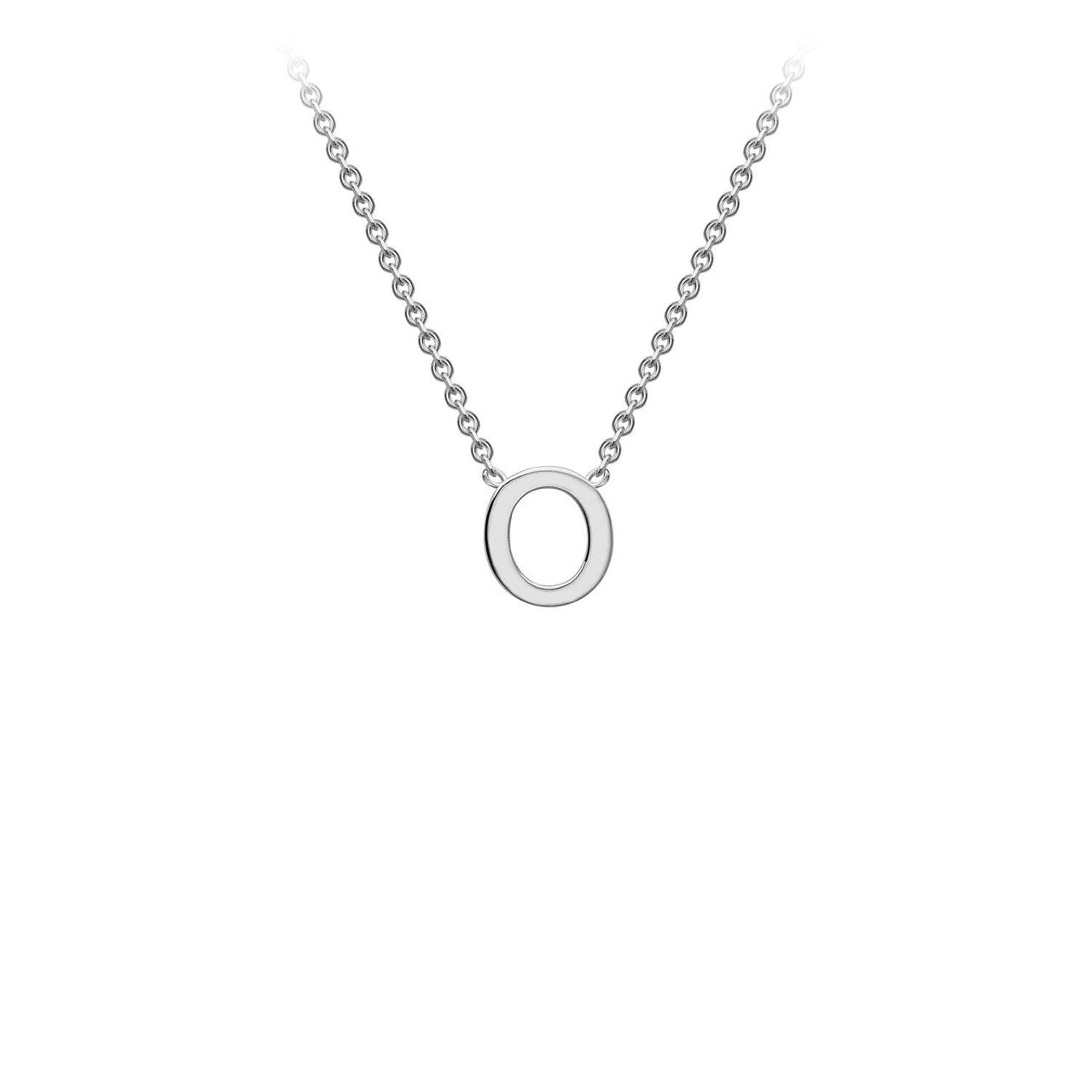 Ice Jewellery 9K White Gold 'O' Initial Adjustable Letter Necklace 38/43cm - 5.19.0164 | Ice Jewellery Australia