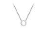 Ice Jewellery 9K White Gold 'O' Initial Adjustable Letter Necklace 38/43cm - 5.19.0164 | Ice Jewellery Australia
