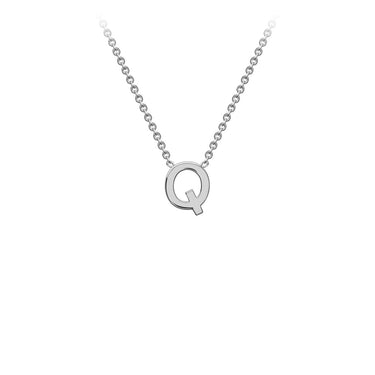 Ice Jewellery 9K White Gold 'Q' Initial Adjustable Letter Necklace 38/43cm - 5.19.0166 | Ice Jewellery Australia