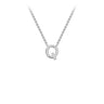 Ice Jewellery 9K White Gold 'Q' Initial Adjustable Letter Necklace 38/43cm - 5.19.0166 | Ice Jewellery Australia