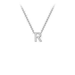 Ice Jewellery 9K White Gold 'R' Initial Adjustable Letter Necklace 38/43cm - 5.19.0167 | Ice Jewellery Australia