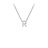 Ice Jewellery 9K White Gold 'R' Initial Adjustable Letter Necklace 38/43cm - 5.19.0167 | Ice Jewellery Australia