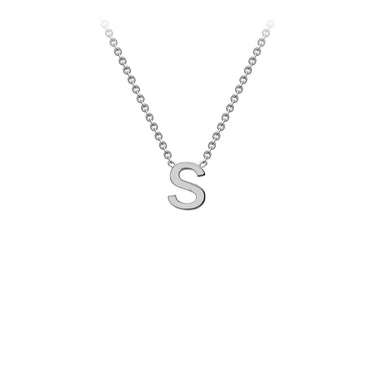 Ice Jewellery 9K White Gold 'S' Initial Adjustable Letter Necklace 38/43cm - 5.19.0168 | Ice Jewellery Australia