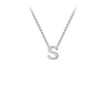 Ice Jewellery 9K White Gold 'S' Initial Adjustable Letter Necklace 38/43cm - 5.19.0168 | Ice Jewellery Australia