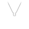 Ice Jewellery 9K White Gold 'U' Initial Adjustable Letter Necklace 38/43cm - 5.19.0170 | Ice Jewellery Australia