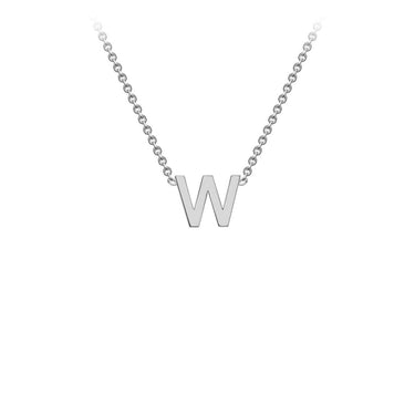 Ice Jewellery 9K White Gold 'W' Initial Adjustable Letter Necklace 38/43cm - 5.19.0172 | Ice Jewellery Australia