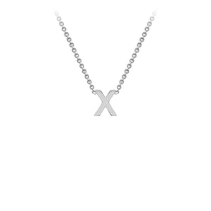 Ice Jewellery 9K White Gold 'X' Initial Adjustable Letter Necklace 38/43cm - 5.19.0173 | Ice Jewellery Australia