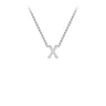 Ice Jewellery 9K White Gold 'X' Initial Adjustable Letter Necklace 38/43cm - 5.19.0173 | Ice Jewellery Australia