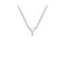 Ice Jewellery 9K White Gold 'Y' Initial Adjustable Letter Necklace 38/43cm - 5.19.0174 | Ice Jewellery Australia