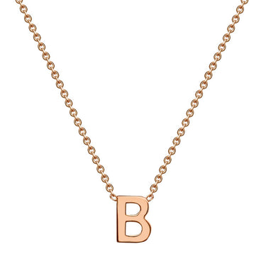 Ice Jewellery 9K Rose Gold 'B' Initial Necklace 38/43cm | Ice Jewellery Australia