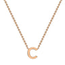Ice Jewellery 9K Rose Gold 'C' Initial Necklace 38/43cm | Ice Jewellery Australia
