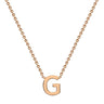 Ice Jewellery 9K Rose Gold 'G' Initial Necklace 38/43cm | Ice Jewellery Australia