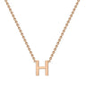 Ice Jewellery 9K Rose Gold 'H' Initial Necklace 38/43cm | Ice Jewellery Australia