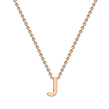 Ice Jewellery 9K Rose Gold 'J' Initial Necklace 38/43cm | Ice Jewellery Australia