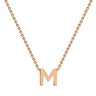 Ice Jewellery 9K Rose Gold 'M' Initial Necklace 38/43cm | Ice Jewellery Australia