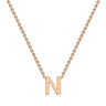 Ice Jewellery 9K Rose Gold 'N' Initial Necklace 38/43cm | Ice Jewellery Australia