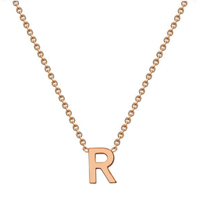 Rose Gold Necklace - Initial Necklace