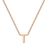 Ice Jewellery 9K Rose Gold 'T' Initial Necklace 38/43cm | Ice Jewellery Australia