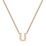 Ice Jewellery 9K Rose Gold 'U' Initial Necklace 38/43cm | Ice Jewellery Australia