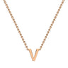 Ice Jewellery 9K Rose Gold 'V' Initial Necklace 38/43cm | Ice Jewellery Australia