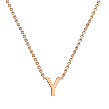 Ice Jewellery 9K Rose Gold 'Y' Initial Necklace 38/43cm | Ice Jewellery Australia