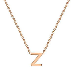Ice Jewellery 9K Rose Gold 'Z' Initial Necklace 38/43cm | Ice Jewellery Australia