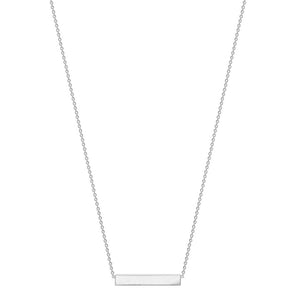 Ice Jewellery 9K White Gold Solid Horizontal Bar Necklace - 5.19.4600 | Ice Jewellery Australia
