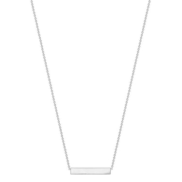Ice Jewellery 9K White Gold Solid Horizontal Bar Necklace - 5.19.4600 | Ice Jewellery Australia