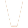 Ice Jewellery 9K Rose Gold 22mm x 3mm Horizontal-Bar Adjustable Necklace 41cm-43cm - 5.19.5940 | Ice Jewellery Australia