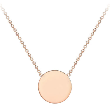 Ice Jewellery 9K Rose Gold 10mm Disc Adjustable Necklace 41cm-43cm - 5.19.7640 | Ice Jewellery Australia