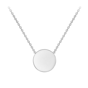 Ice Jewellery 9K White Gold 10mm Disc Adjustable Necklace 41cm-43cm - 5.19.7650 | Ice Jewellery Australia