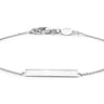Ice Jewellery 9K White Gold 3mm x 20mm Horizontal-Bar Adjustable Bracelet 18cm-19cm - 5.29.4602 | Ice Jewellery Australia