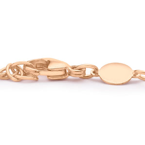 Ice Jewellery 9K Rose Gold 3mm x 20mm Horizontal-Bar Adjustable Bracelet 18cm-19cm - 5.29.5952 | Ice Jewellery Australia