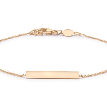 Ice Jewellery 9K Rose Gold 3mm x 20mm Horizontal-Bar Adjustable Bracelet 18cm-19cm - 5.29.5952 | Ice Jewellery Australia