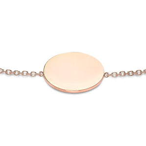 Ice Jewellery 9K Rose Gold 10mm Disc Adjustable Bracelet 18cm-19cm - 5.29.7642 | Ice Jewellery Australia