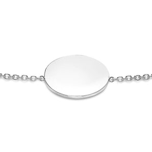 Ice Jewellery 9K White Gold 10mm Disc Adjustable Bracelet 18cm-19cm - 5.29.7652 | Ice Jewellery Australia