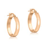 Ice Jewellery 9K Rose Gold 3mm Rectangular-Tube 15mm Hoop Creole Earrings - 5.51.0899 | Ice Jewellery Australia