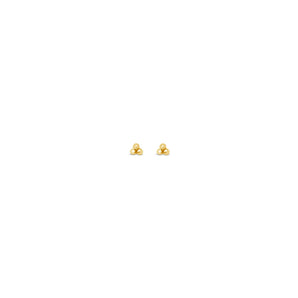 Ichu Mini Trio Studs Gold - TP3807G | Ice Jewellery Australia