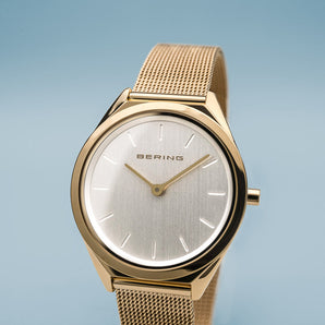 Bering Ultra Slim Polished Gold Watch