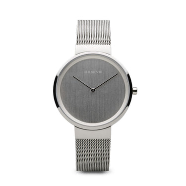 Bering Classic Polished Silver 31mm Mesh Watch