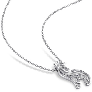 Ice Jewellery 0.01 CT Diamond TW Animal Pendant With Chain Silver GH I2;I3 - 75000000644 | Ice Jewellery Australia
