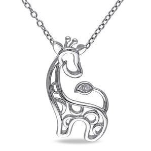 Ice Jewellery 0.01 CT Diamond TW Animal Pendant With Chain Silver GH I2;I3 - 75000000644 | Ice Jewellery Australia