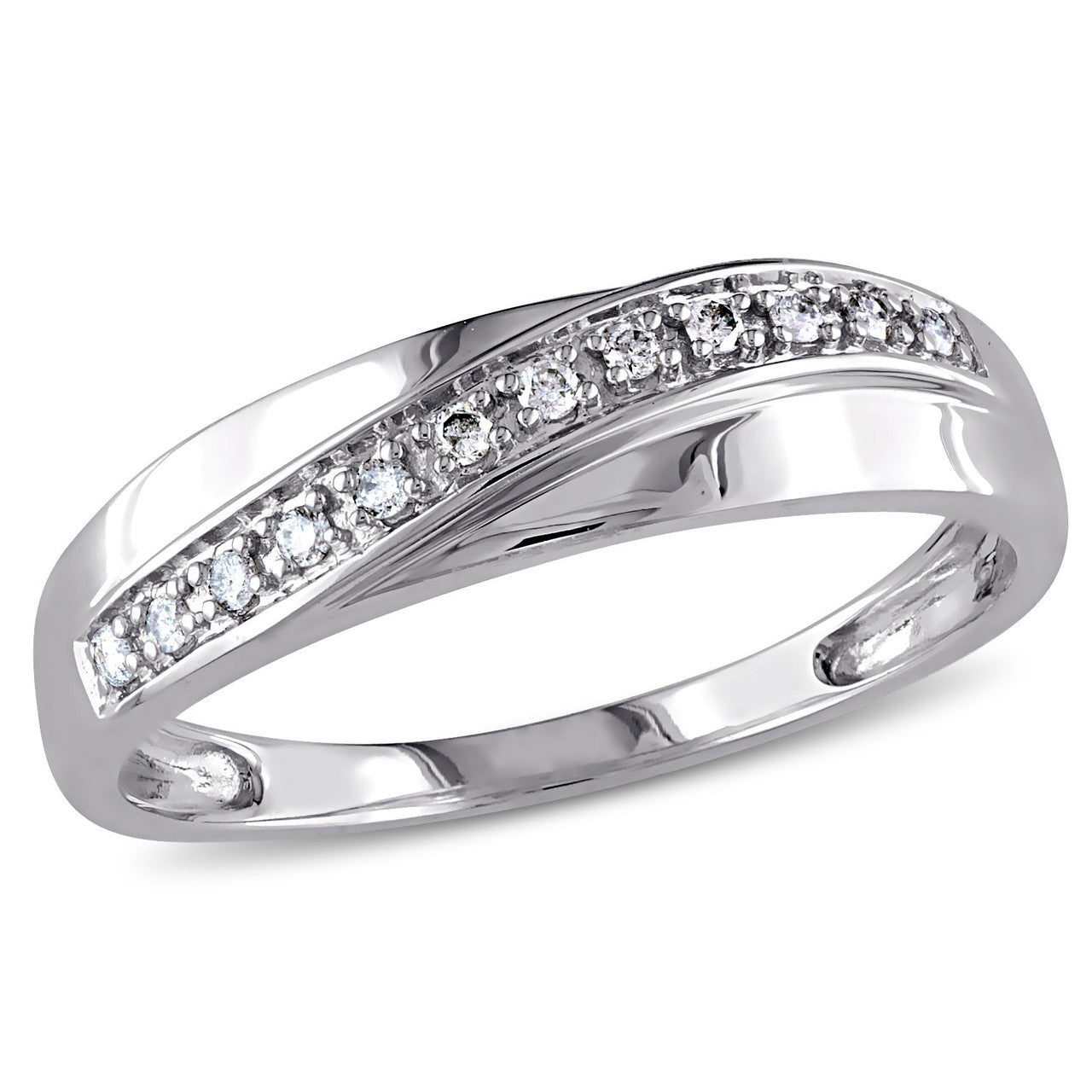 Ice Jewellery 1/10 CT Diamond TW Ring 10k White Gold - 75000000848 | Ice Jewellery Australia