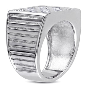 Ice Jewellery 1 4/5 CT TGW Created White Sapphire Mens Ring Silver - 75000000857 | Ice Jewellery Australia