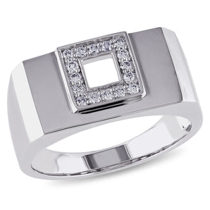 Ice Jewellery 1/5 CT Diamond TW Mens Ring 14k White Gold GH SI - 75000000870 | Ice Jewellery Australia